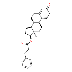 ChemSpider 2D Image | (8alpha,10alpha,13alpha,17beta)-3-Oxoestr-4-en-17-yl 3-phenylpropanoate | C27H34O3