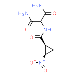 ChemSpider 2D Image | 2-({[(1S,2R)-2-Nitrocyclopropyl]carbonyl}amino)malonamide | C7H10N4O5