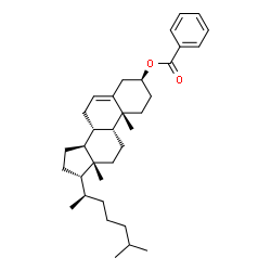 ChemSpider 2D Image | (3beta,9beta,17alpha)-Cholest-5-en-3-yl benzoate | C34H50O2