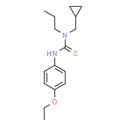 ChemSpider 2D Image | 1-(Cyclopropylmethyl)-3-(4-ethoxyphenyl)-1-propylthiourea | C16H24N2OS