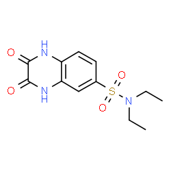ChemSpider 2D Image | 6-quinoxalinesulfonamide, N,N-diethyl-2,3-dihydroxy- | C12H15N3O4S