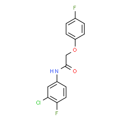ChemSpider 2D Image | N-(3-Chloro-4-fluorophenyl)-2-(4-fluorophenoxy)acetamide | C14H10ClF2NO2