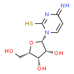 ChemSpider 2D Image | 4-Amino-1-(beta-L-lyxofuranosyl)-2(1H)-pyrimidinethione | C9H13N3O4S