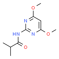 ChemSpider 2D Image | N-(4,6-Dimethoxy-2-pyrimidinyl)-2-methylpropanamide | C10H15N3O3