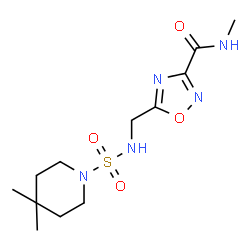 ChemSpider 2D Image | 5-({[(4,4-Dimethyl-1-piperidinyl)sulfonyl]amino}methyl)-N-methyl-1,2,4-oxadiazole-3-carboxamide | C12H21N5O4S
