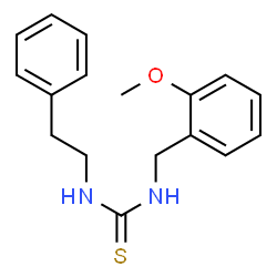 ChemSpider 2D Image | 1-(2-Methoxybenzyl)-3-(2-phenylethyl)thiourea | C17H20N2OS