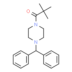 ChemSpider 2D Image | 1-(4-benzhydrylpiperazino)-2,2-dimethylpropan-1-one | C22H28N2O