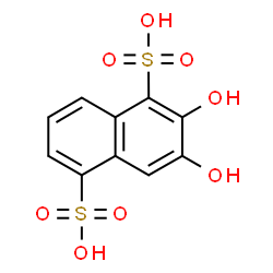 ChemSpider 2D Image | 2,3-Dihydroxy-1,5-naphthalenedisulfonic acid | C10H8O8S2