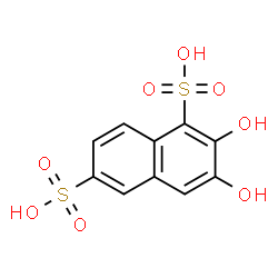 ChemSpider 2D Image | 2,3-Dihydroxy-1,6-naphthalenedisulfonic acid | C10H8O8S2