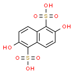ChemSpider 2D Image | 2,6-Dihydroxy-1,5-naphthalenedisulfonic acid | C10H8O8S2