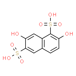 ChemSpider 2D Image | 2,7-Dihydroxy-1,6-naphthalenedisulfonic acid | C10H8O8S2