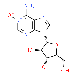 ChemSpider 2D Image | 9-(beta-D-Xylofuranosyl)-9H-purin-6-amine 1-oxide | C10H13N5O5