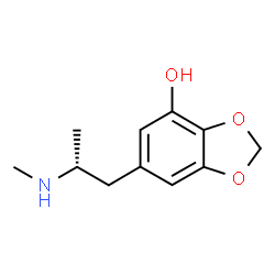 ChemSpider 2D Image | 6-[(2R)-2-(Methylamino)propyl]-1,3-benzodioxol-4-ol | C11H15NO3