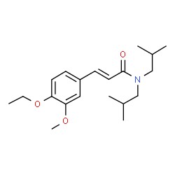 ChemSpider 2D Image | (2E)-3-(4-Ethoxy-3-methoxyphenyl)-N,N-diisobutylacrylamide | C20H31NO3
