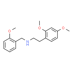 ChemSpider 2D Image | 2-(2,4-Dimethoxyphenyl)-N-(2-methoxybenzyl)ethanamine | C18H23NO3