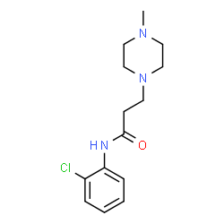ChemSpider 2D Image | N-(2-Chlorophenyl)-3-(4-methyl-1-piperazinyl)propanamide | C14H20ClN3O