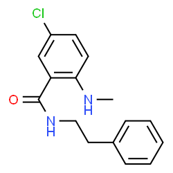 ChemSpider 2D Image | N1-phenethyl-5-chloro-2-(methylamino)benzamide | C16H17ClN2O