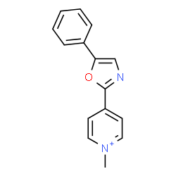 ChemSpider 2D Image | 1-Methyl-4-(5-phenyl-1,3-oxazol-2-yl)pyridinium | C15H13N2O