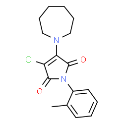 ChemSpider 2D Image | 3-(1-azepanyl)-4-chloro-1-(2-methylphenyl)pyrrole-2,5-dione | C17H19ClN2O2