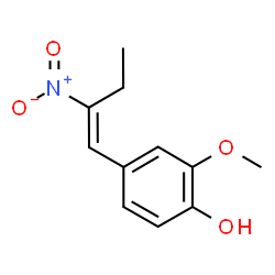 ChemSpider 2D Image | 2-Methoxy-4-[(1E)-2-nitro-1-buten-1-yl]phenol | C11H13NO4