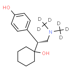 ChemSpider 2D Image | 4-[(1R)-2-{Bis[(~2~H_3_)methyl]amino}-1-(1-hydroxycyclohexyl)ethyl]phenol | C16H19D6NO2