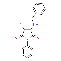 ChemSpider 2D Image | 3-(Benzylamino)-4-chloro-1-phenyl-1H-pyrrole-2,5-dione | C17H13ClN2O2