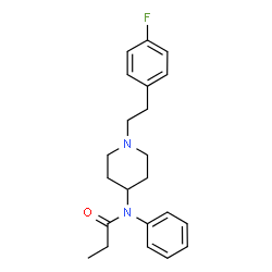 ChemSpider 2D Image | N-{1-[2-(4-Fluorophenyl)ethyl]-4-piperidinyl}-N-phenylpropanamide | C22H27FN2O