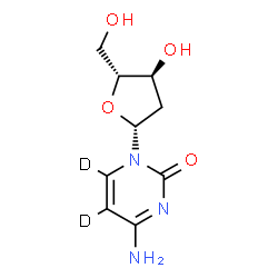 ChemSpider 2D Image | 2'-Deoxy(5,6-~2~H_2_)cytidine | C9H11D2N3O4