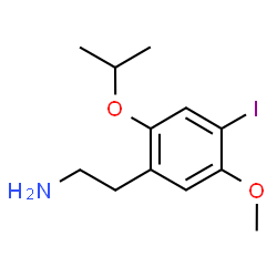 ChemSpider 2D Image | 2-(4-Iodo-2-isopropoxy-5-methoxyphenyl)ethanamine | C12H18INO2