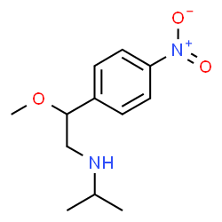 ChemSpider 2D Image | N-[2-Methoxy-2-(4-nitrophenyl)ethyl]-2-propanamine | C12H18N2O3
