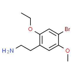 ChemSpider 2D Image | 2-(4-Bromo-2-ethoxy-5-methoxyphenyl)ethanamine | C11H16BrNO2
