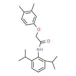 ChemSpider 2D Image | N-(2,6-Diisopropylphenyl)-2-(3,4-dimethylphenoxy)acetamide | C22H29NO2