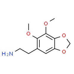 ChemSpider 2D Image | 2-(6,7-Dimethoxy-1,3-benzodioxol-5-yl)ethanamine | C11H15NO4
