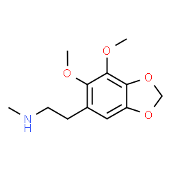 ChemSpider 2D Image | 2-(6,7-Dimethoxy-1,3-benzodioxol-5-yl)-N-methylethanamine | C12H17NO4