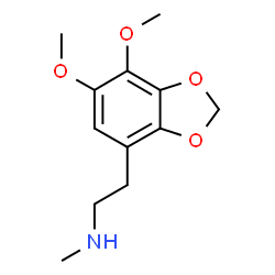 ChemSpider 2D Image | 2-(6,7-Dimethoxy-1,3-benzodioxol-4-yl)-N-methylethanamine | C12H17NO4