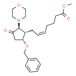 ChemSpider 2D Image | Methyl (5Z)-7-[(1S,2S,5R)-5-(benzyloxy)-2-(4-morpholinyl)-3-oxocyclopentyl]-5-heptenoate | C24H33NO5