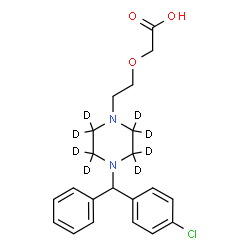 ChemSpider 2D Image | (2-{4-[(4-Chlorophenyl)(phenyl)methyl](~2~H_8_)-1-piperazinyl}ethoxy)acetic acid | C21H17D8ClN2O3