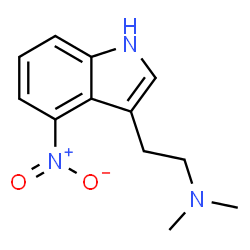 ChemSpider 2D Image | N,N-Dimethyl-2-(4-nitro-1H-indol-3-yl)ethanamine | C12H15N3O2