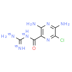 ChemSpider 2D Image | 3,5-Diamino-N-(~15~N_2_)carbamimidoyl-6-chloro-2-pyrazine(~15~N)carboxamide | C6H8ClN415N3O