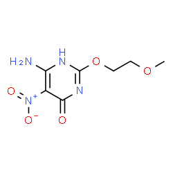 ChemSpider 2D Image | 6-Amino-2-(2-methoxyethoxy)-5-nitro-4(1H)-pyrimidinone | C7H10N4O5