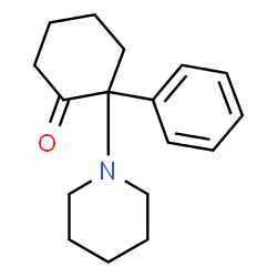 ChemSpider 2D Image | 2-Phenyl-2-(1-piperidinyl)cyclohexanone | C17H23NO