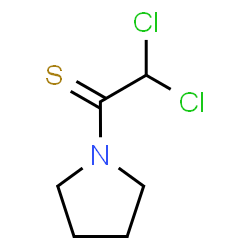 ChemSpider 2D Image | 2,2-Dichloro-1-(1-pyrrolidinyl)ethanethione | C6H9Cl2NS