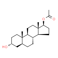 ChemSpider 2D Image | (3alpha,5alpha,17beta)-3-Hydroxyandrostan-17-yl acetate | C21H34O3