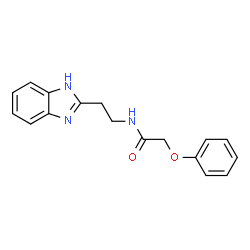 ChemSpider 2D Image | N-[2-(1H-Benzimidazol-2-yl)ethyl]-2-phenoxyacetamide | C17H17N3O2