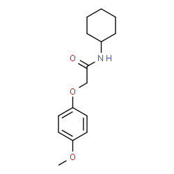 ChemSpider 2D Image | N-Cyclohexyl-2-(4-methoxyphenoxy)acetamide | C15H21NO3