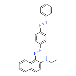 ChemSpider 2D Image | N-Ethyl-1-[(E)-{4-[(E)-phenyldiazenyl]phenyl}diazenyl]-2-naphthalenamine | C24H21N5