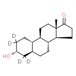 ChemSpider 2D Image | (3alpha,5alpha)-3-Hydroxy(2,2,4,4-~2~H_4_)estran-17-one | C18H24D4O2
