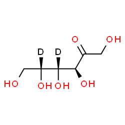 ChemSpider 2D Image | D-(C~4~,C~5~-~2~H_2_)Fructose | C6H10D2O6
