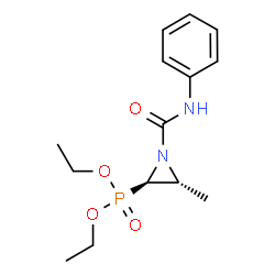 ChemSpider 2D Image | Diethyl [(2R,3R)-3-methyl-1-(phenylcarbamoyl)-2-aziridinyl]phosphonate | C14H21N2O4P