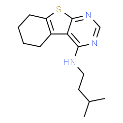 ChemSpider 2D Image | N-(3-Methylbutyl)-5,6,7,8-tetrahydro[1]benzothieno[2,3-d]pyrimidin-4-amine | C15H21N3S